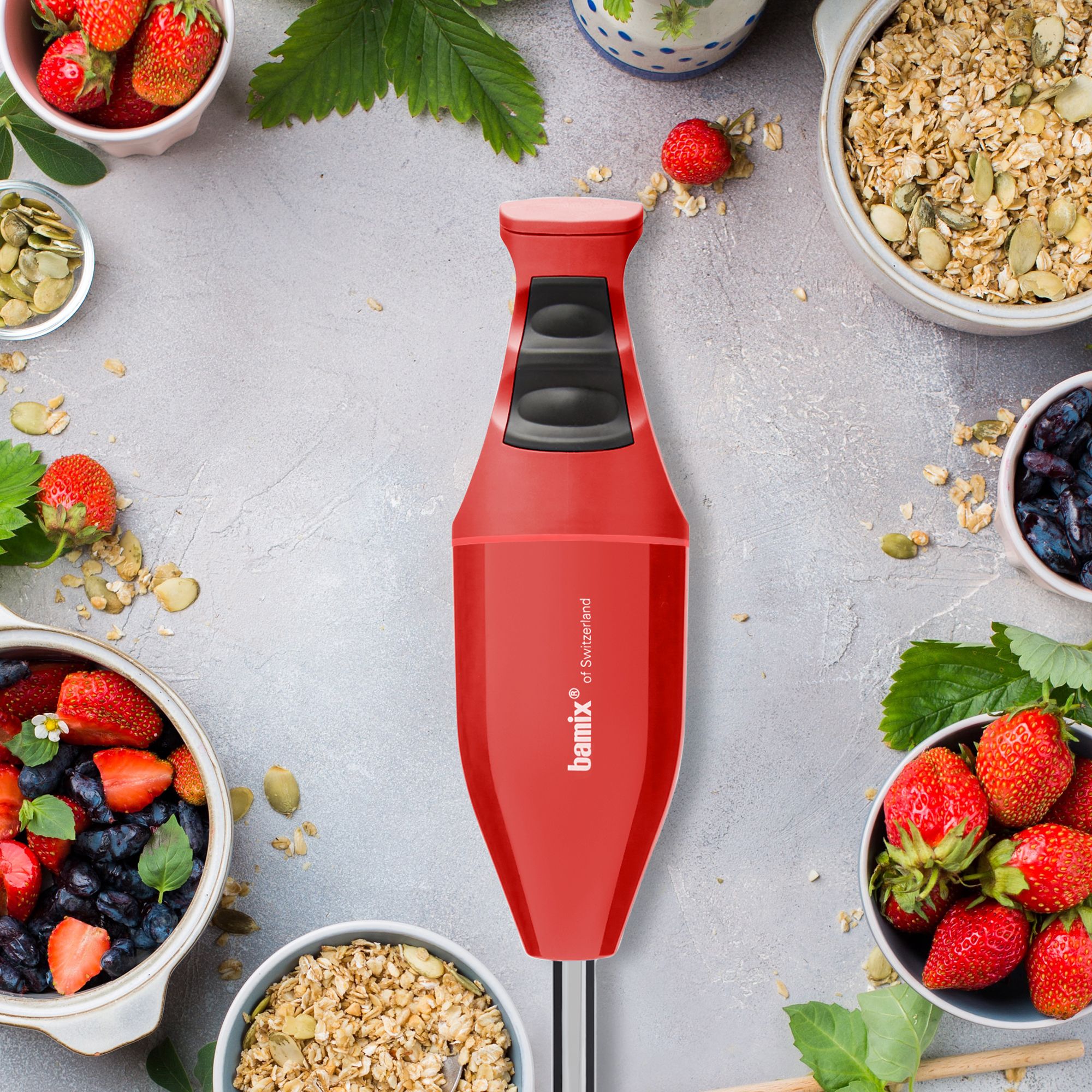 Bamix Classic Immersion Blender 140W Red